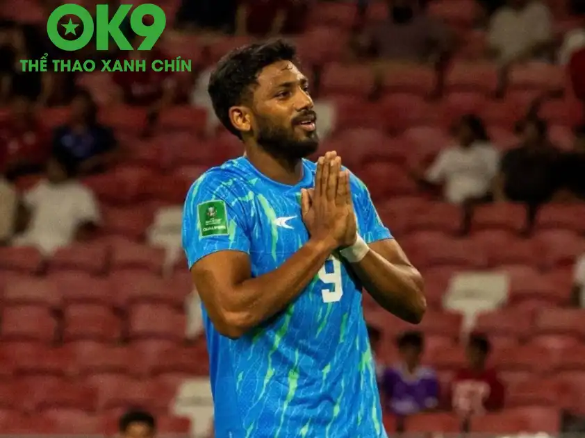 Ali là người hùng của Ấn Độ với bàn thắng quyết định vào lưới Singapore ở trận lượt đi (Ảnh: AFC) Ali là người hùng của Ấn Độ với bàn thắng quyết định vào lưới Singapore ở trận lượt đi (Ảnh: AFC)